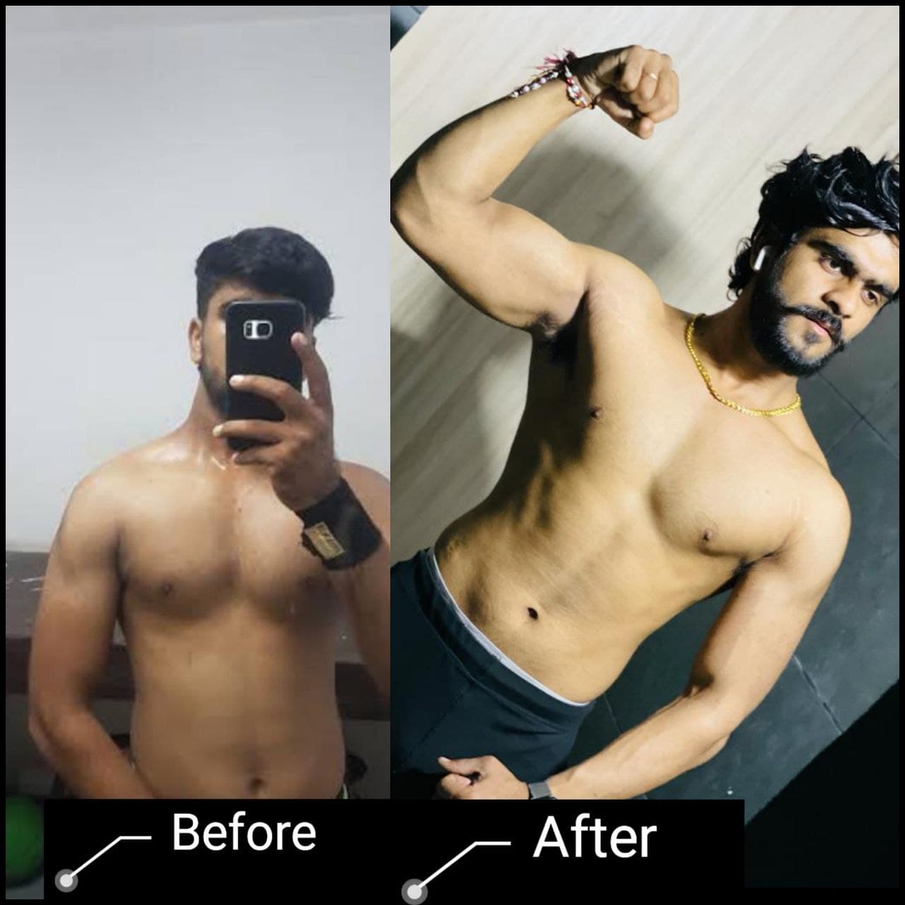 Before and after results of my clients. Copyright of Prashank Tiwaree Fitness